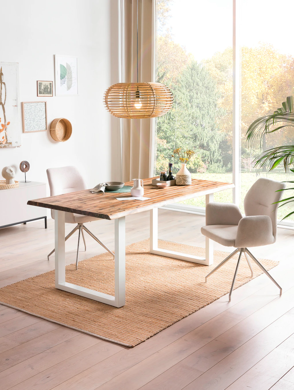 SalesFever Baumkantentisch "Baumkantentisch im Natur-Look", Metall triff Ak günstig online kaufen