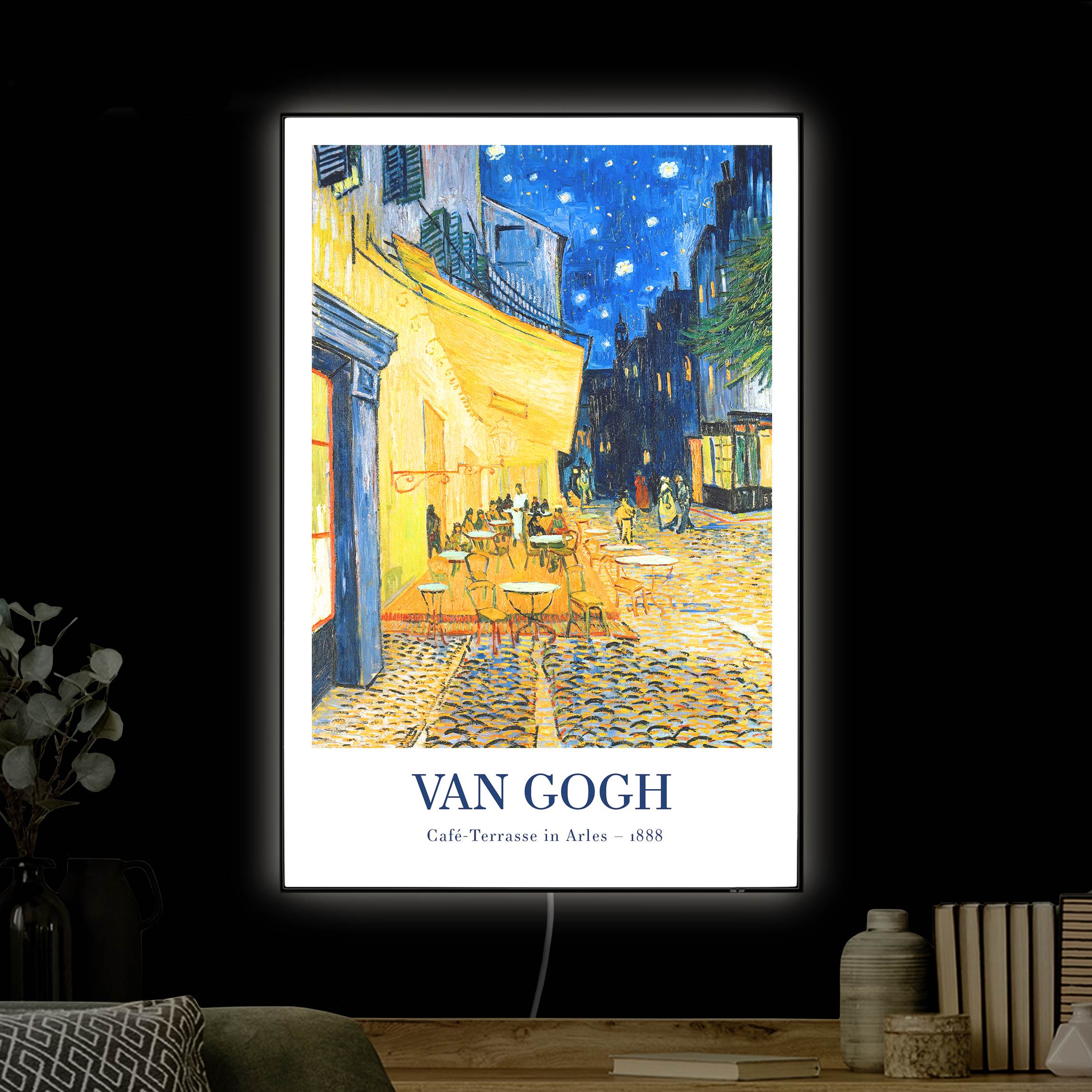 LED-Wechselbild Vincent van Gogh - Café-Terrasse in Arles - Museumsedition günstig online kaufen