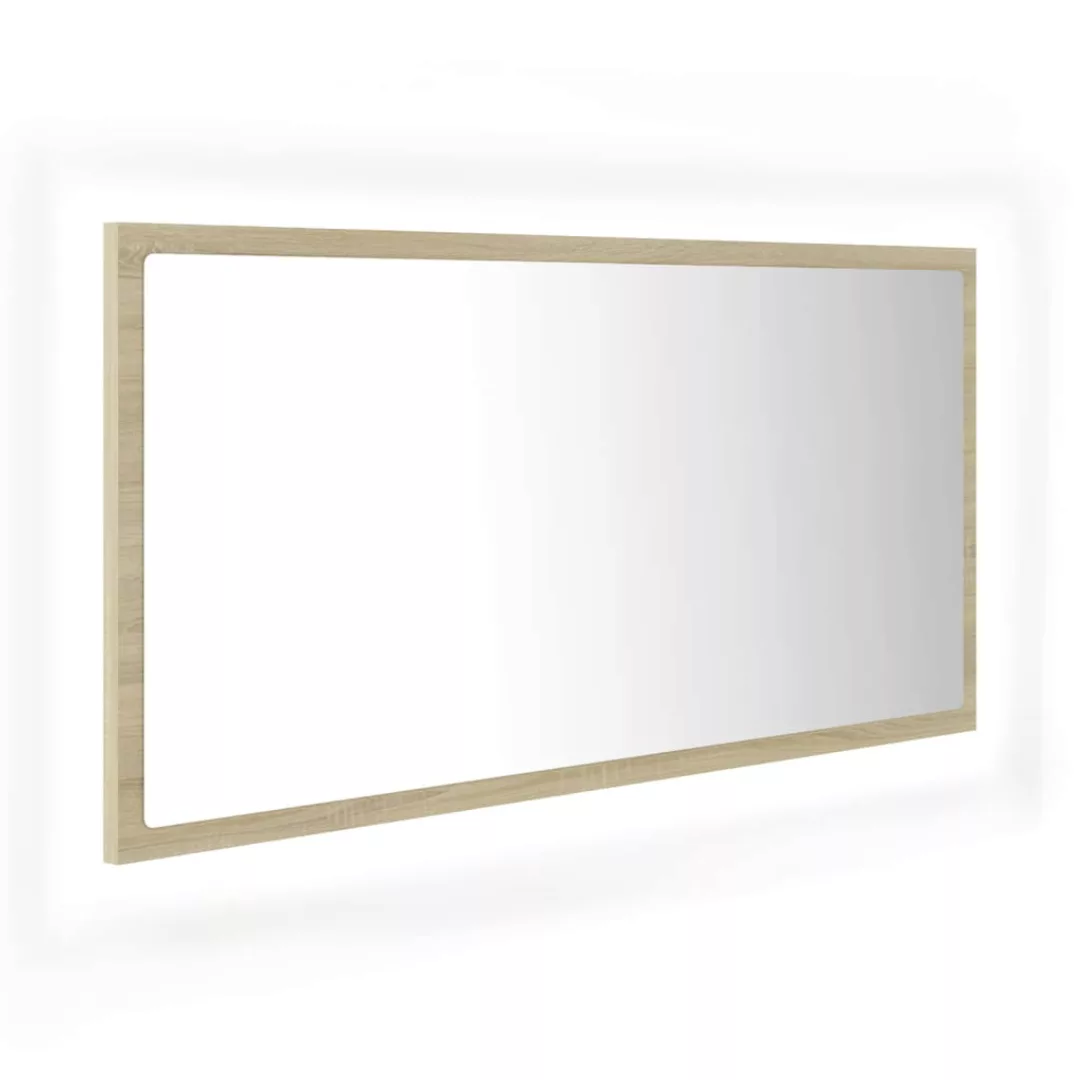 Led-badspiegel Sonoma-eiche 90x8,5x37 Cm Spanplatte günstig online kaufen