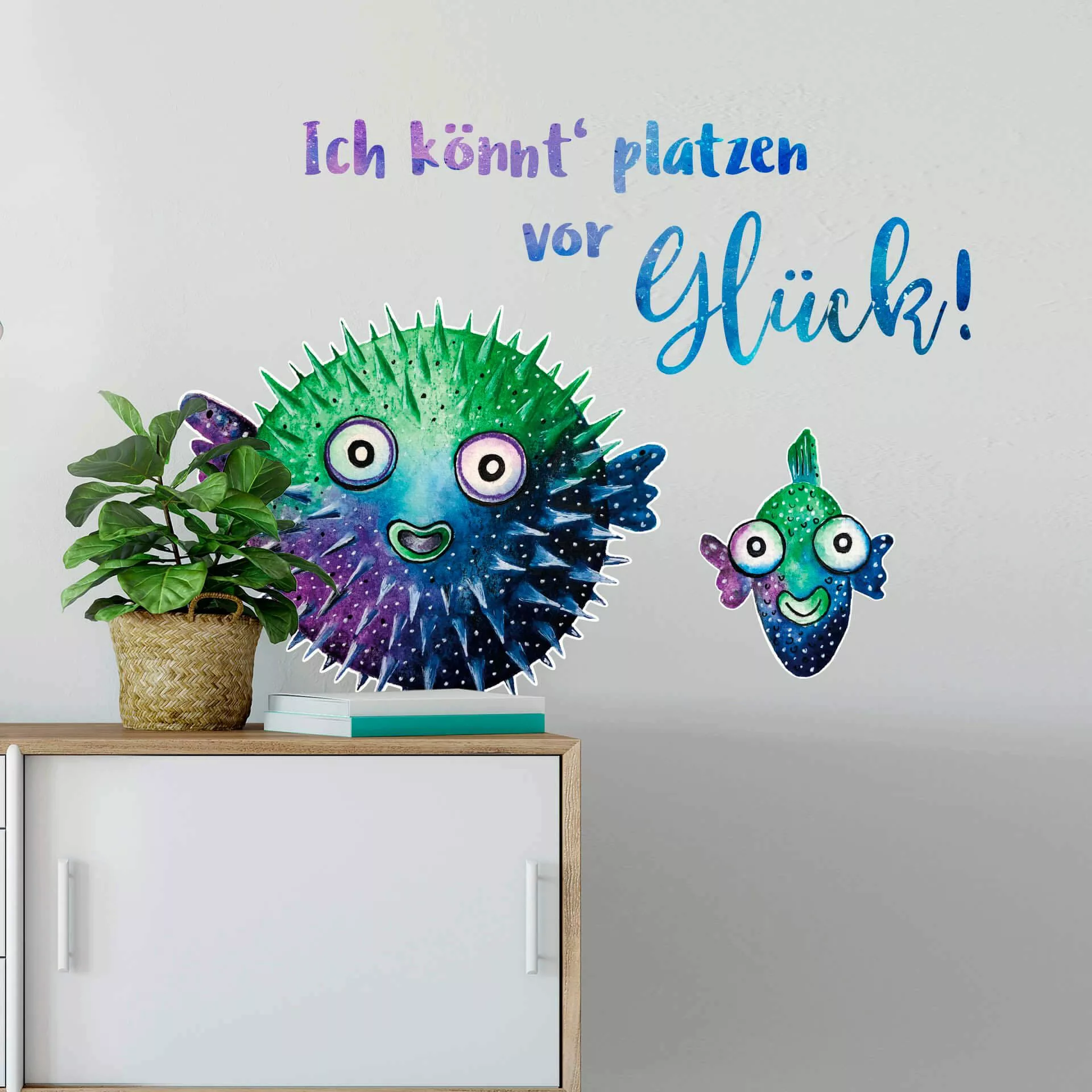 Wall-Art Wandtattoo "Könnt platzen vor Glück", selbstklebend, entfernbar günstig online kaufen