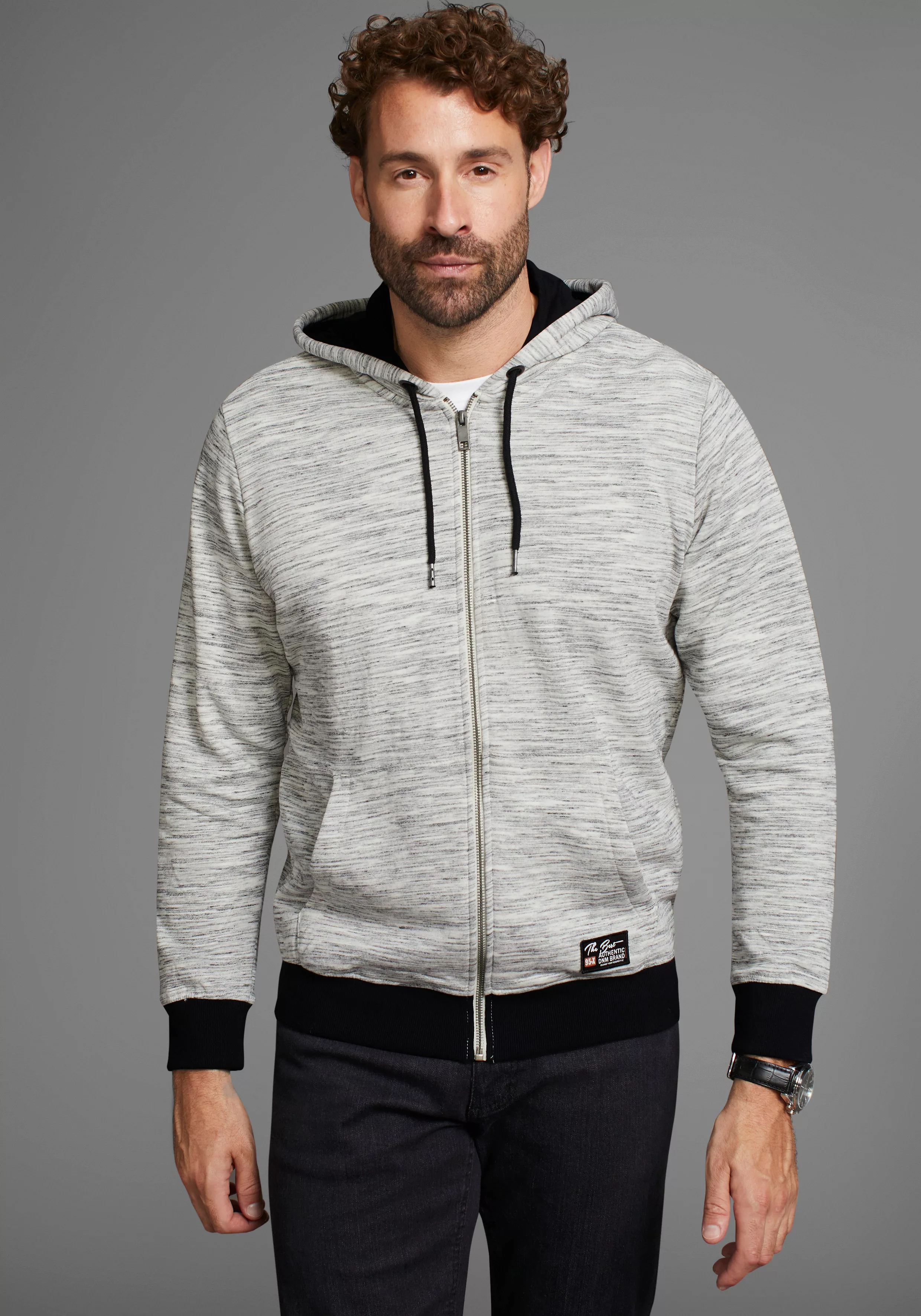 Mans World Kapuzensweatjacke, mit Logo auf der Brust - NEUE KOLLEKTION günstig online kaufen