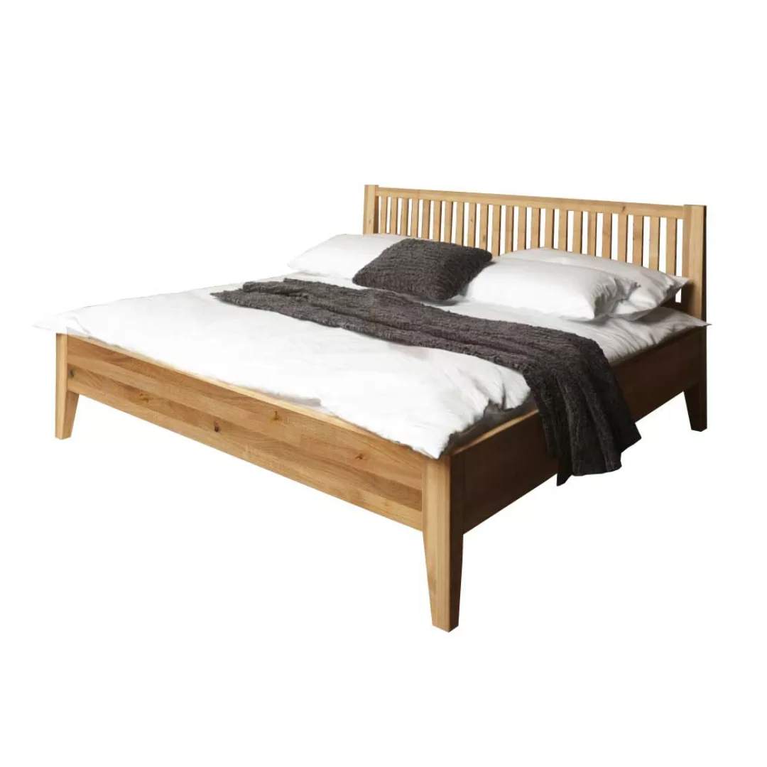 Schlafzimmer Bett aus Wildeiche Massivholz geölt günstig online kaufen