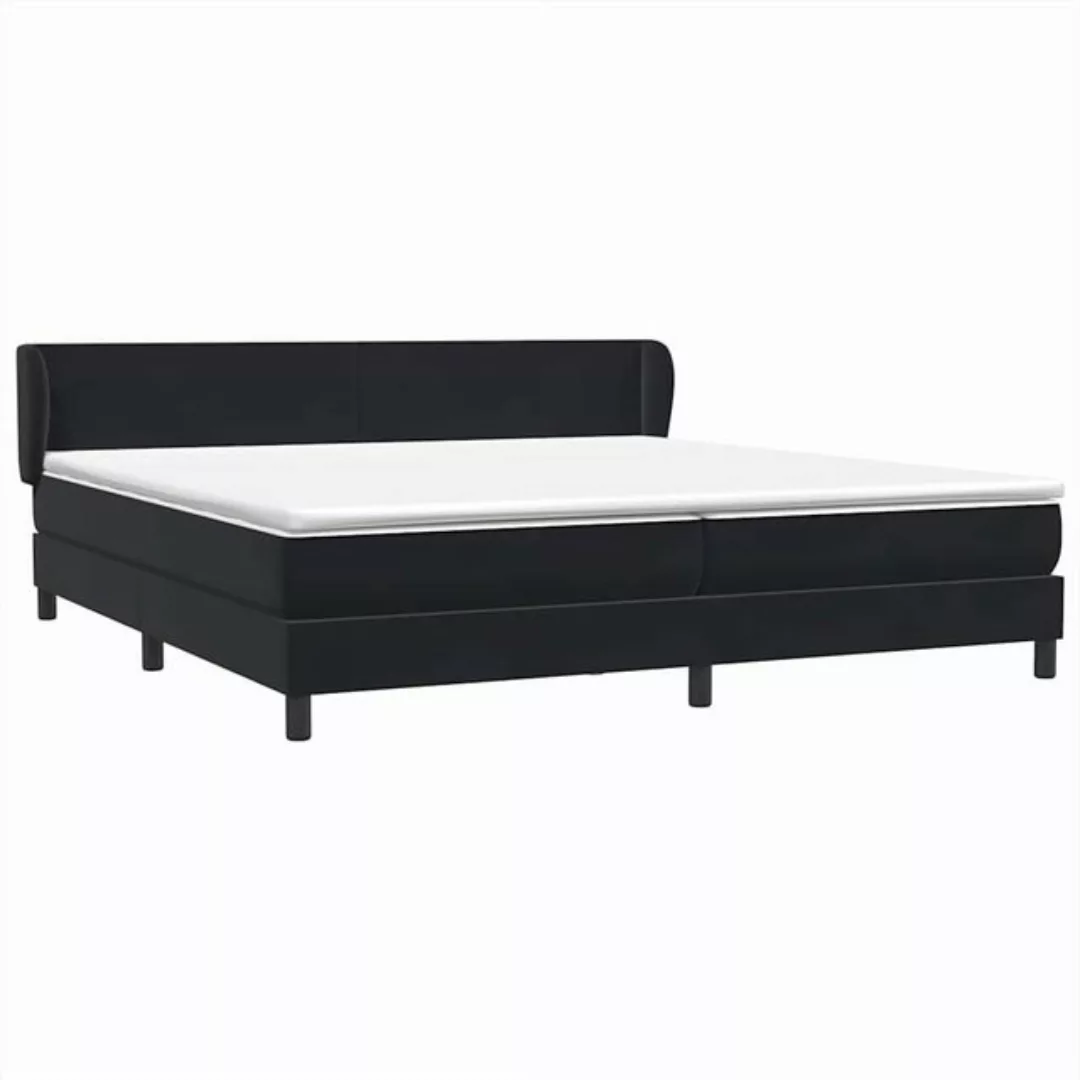 vidaXL Bett Boxspringbett mit Matratzen Schwarz 180x220 cm Samt günstig online kaufen