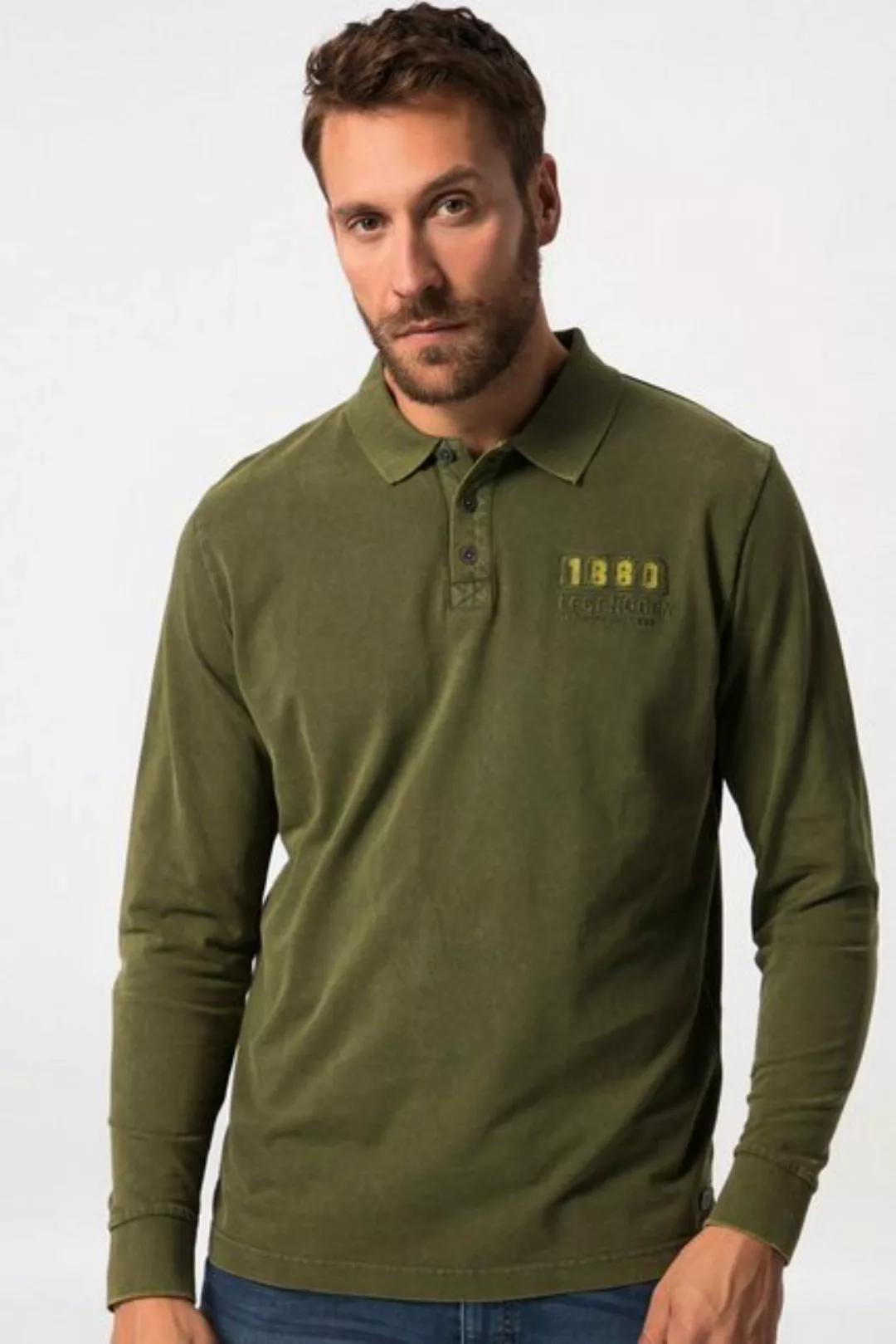 JP1880 Poloshirt Poloshirt Halbarm Pikee Badges Tall günstig online kaufen