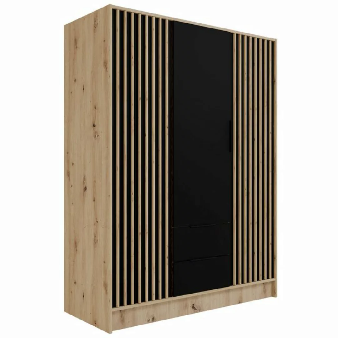 ALTDECOR Drehtürenschrank NELIA (Kleiderschrank Aluminium-Leisten Lamelle) günstig online kaufen