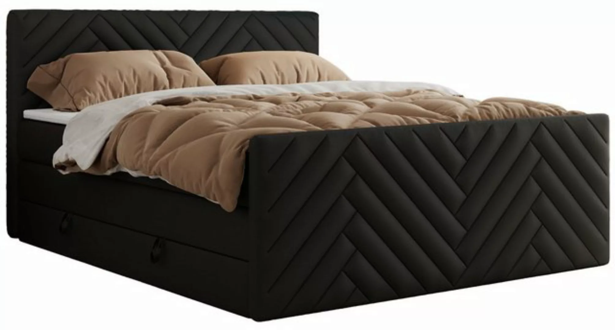 MKS MÖBEL Boxspringbett PARIS KING DUO (Packung, Set, Zwei Bettkästen, Topp günstig online kaufen