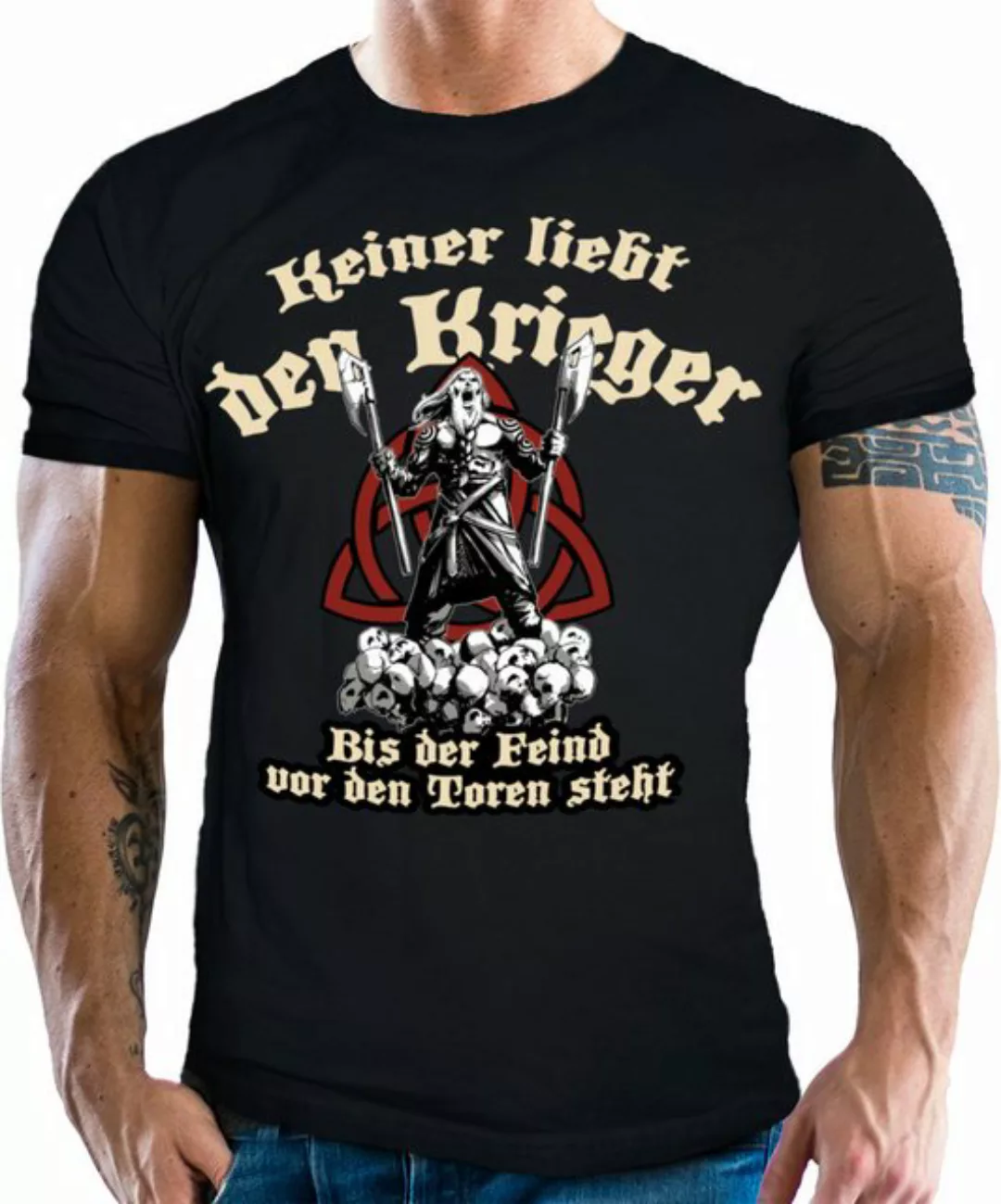 LOBO NEGRO® T-Shirt für Wikinger Nordmann Keltic Fans - keiner liebt den Kr günstig online kaufen