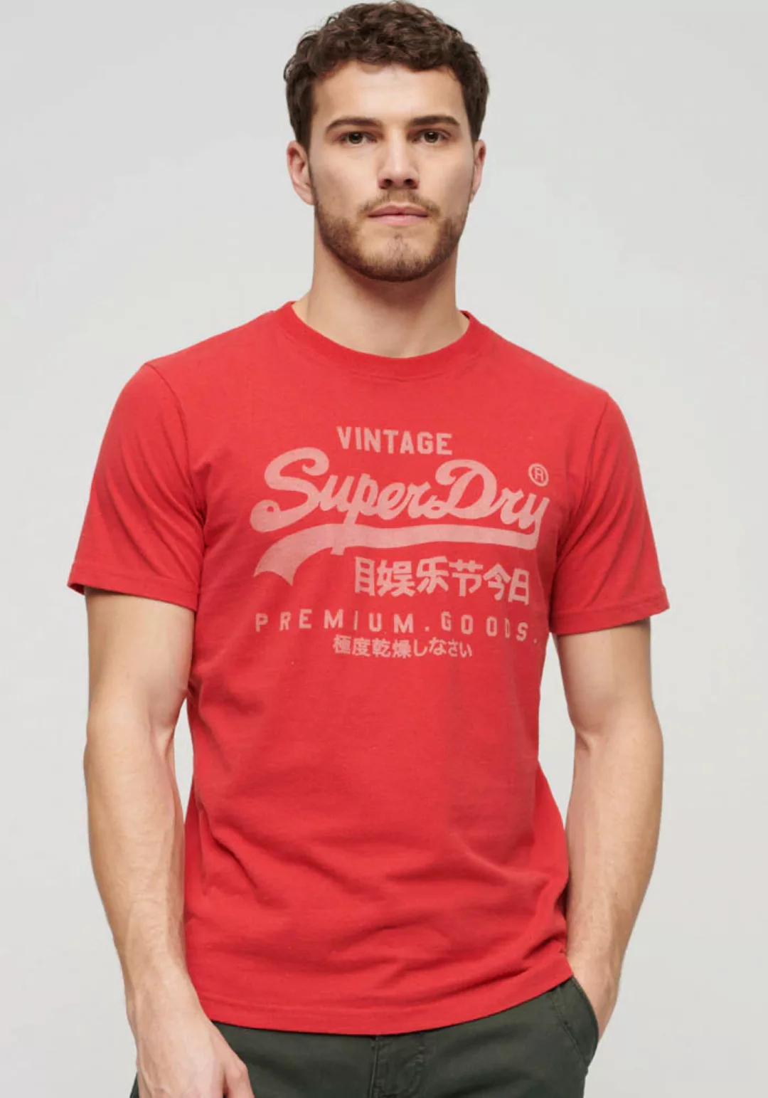 Superdry T-Shirt "Basic Shirt CLASSIC VL HERITAGE T SHIRT mit Logodruck", ( günstig online kaufen