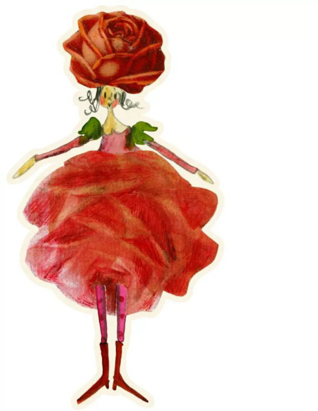 Wall-Art Wandtattoo »Rosen Elfe Monat Juli Rose«, (1 St.), selbstklebend, e günstig online kaufen
