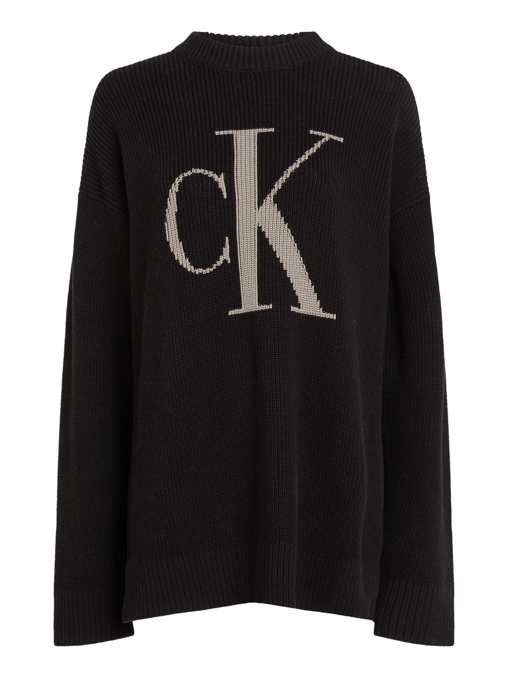 Calvin Klein Jeans Strickpullover CK INTARSIA HIGH NECK SWEATER mit Logosti günstig online kaufen