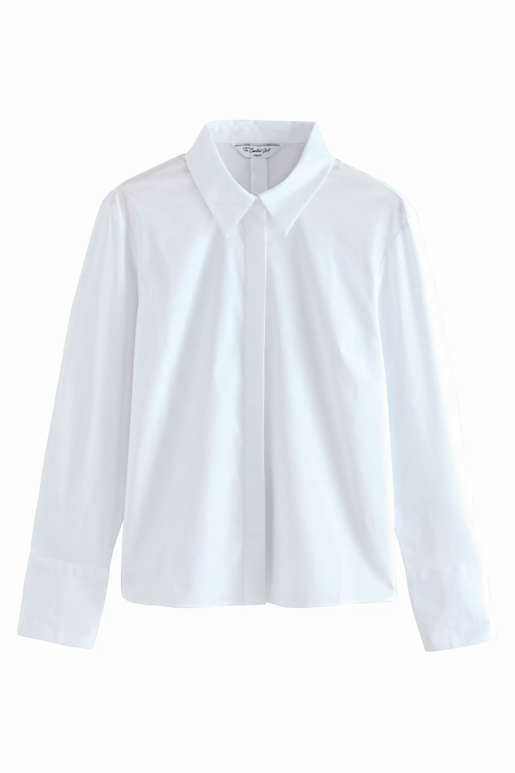 Next Langarmhemd Essential Langarmshirt mit Stretch, günstig online kaufen