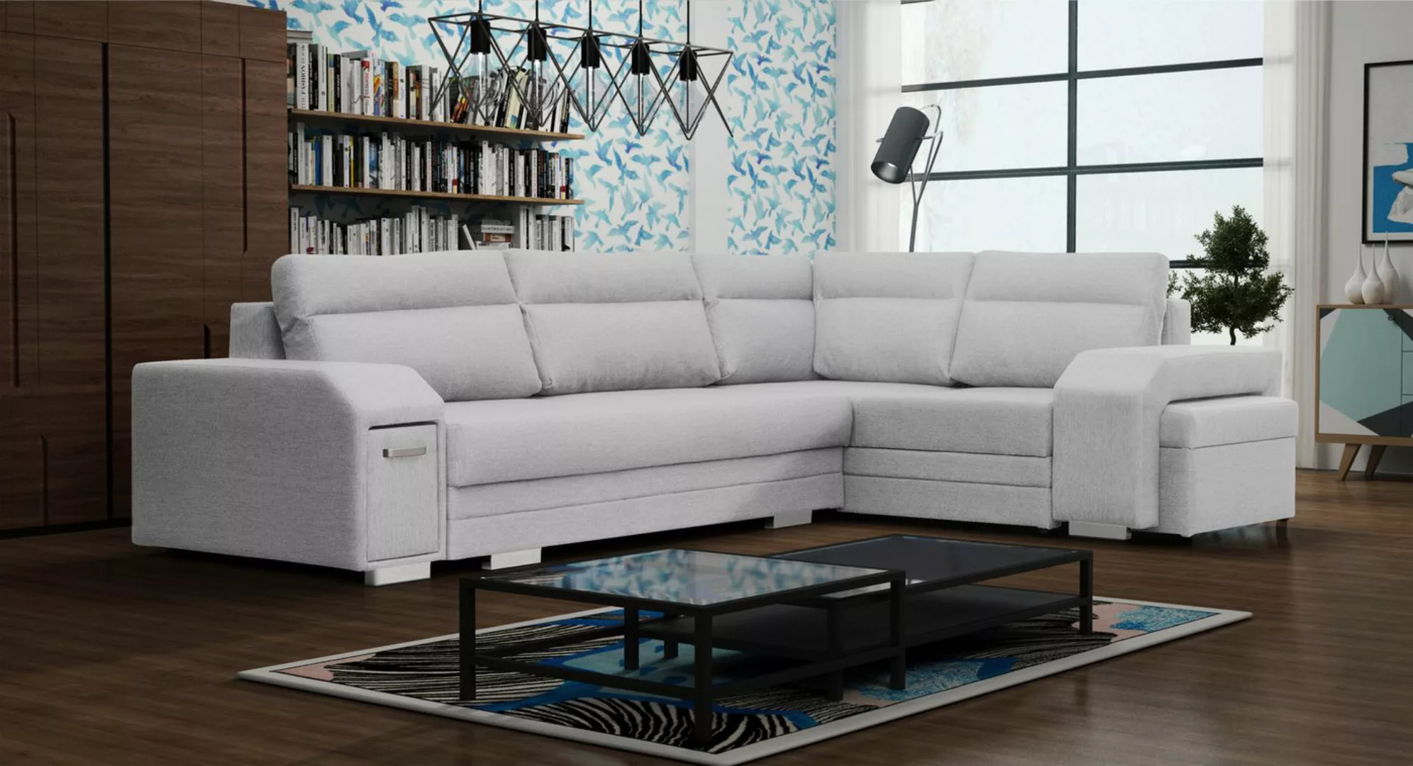 ALTDECOR Ecksofa ALVA, Couch mit Schlaffunktion, Wohnzimmer - Wohnlandschaf günstig online kaufen