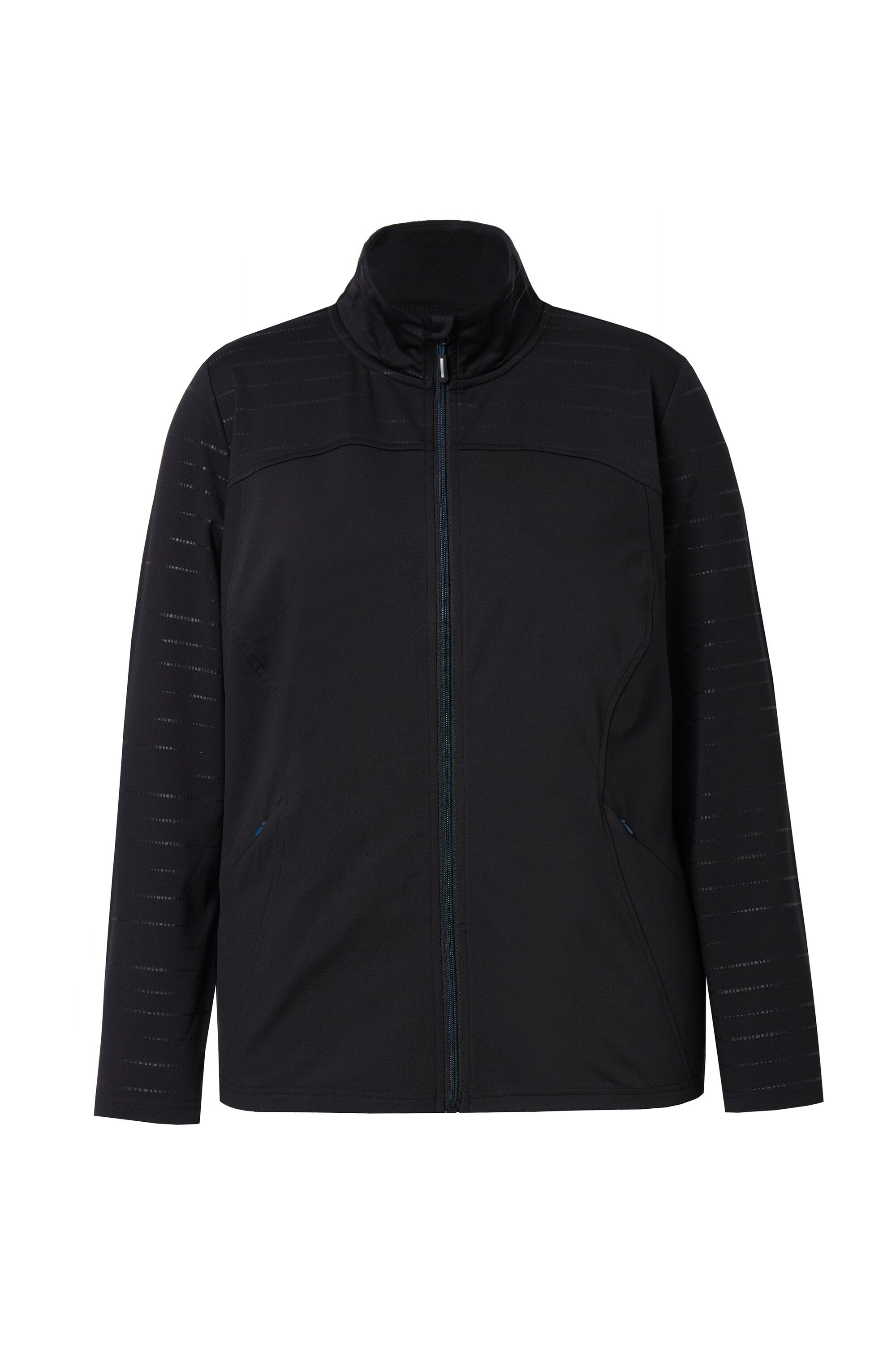 Ulla Popken Sweatjacke Sweatjacke Powerstretch Stehkragen günstig online kaufen