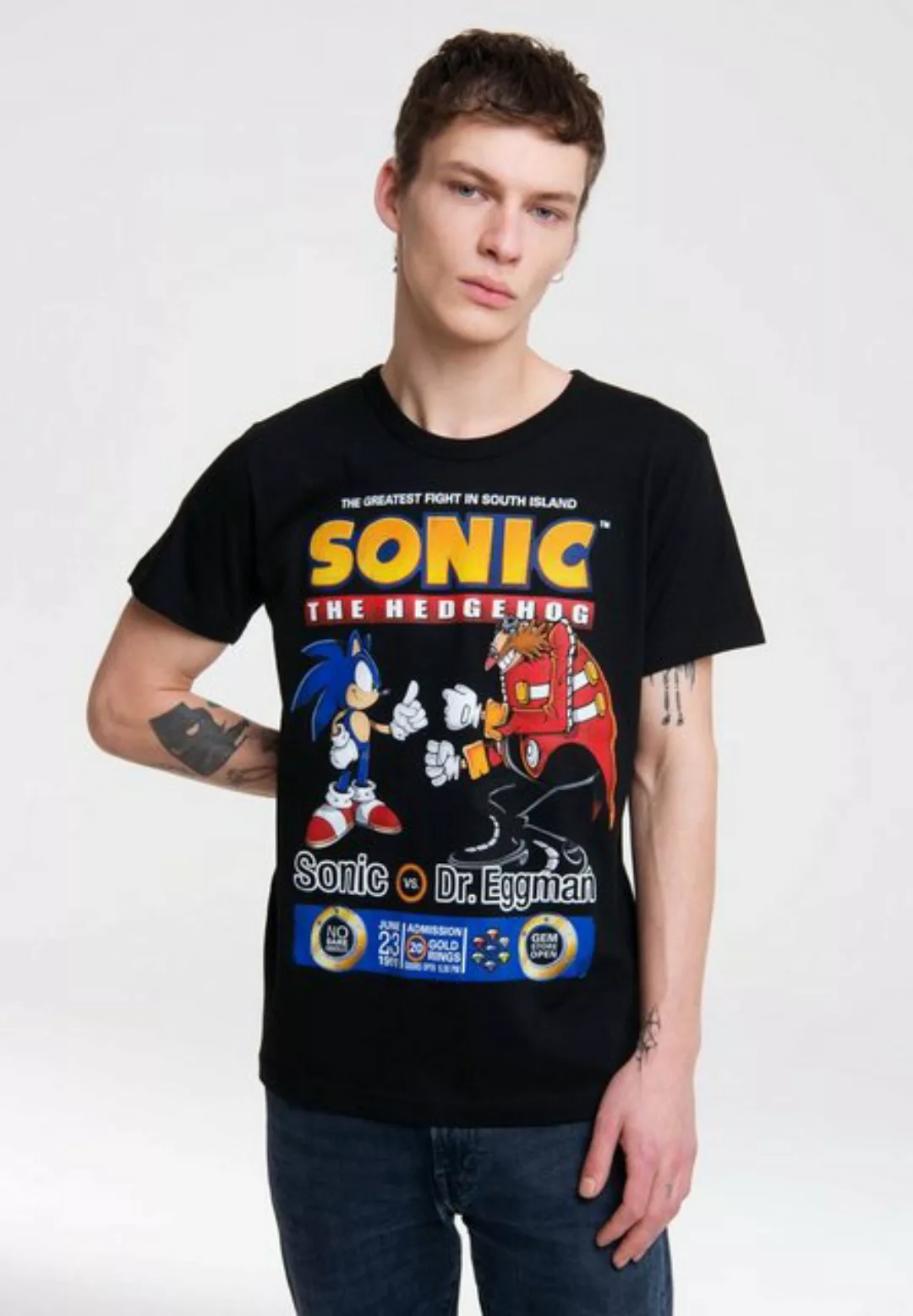 LOGOSHIRT T-Shirt Sonic mit lizenzierten Originaldesign günstig online kaufen