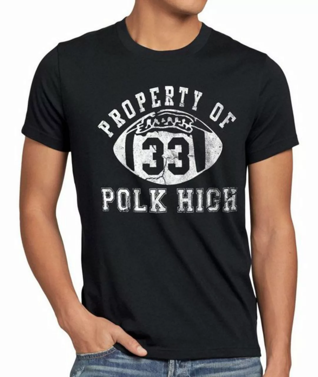 style3 Print-Shirt Herren T-Shirt Property of Polk High nette football bund günstig online kaufen