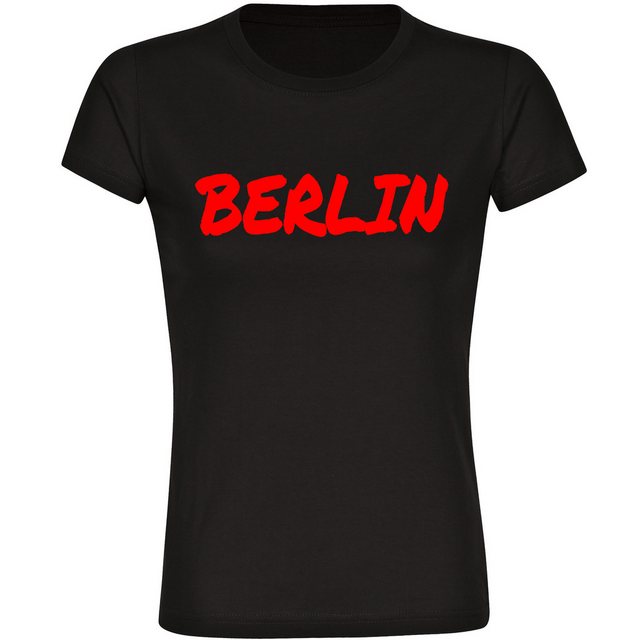 multifanshop T-Shirt Damen Berlin rot - Textmarker - Frauen günstig online kaufen