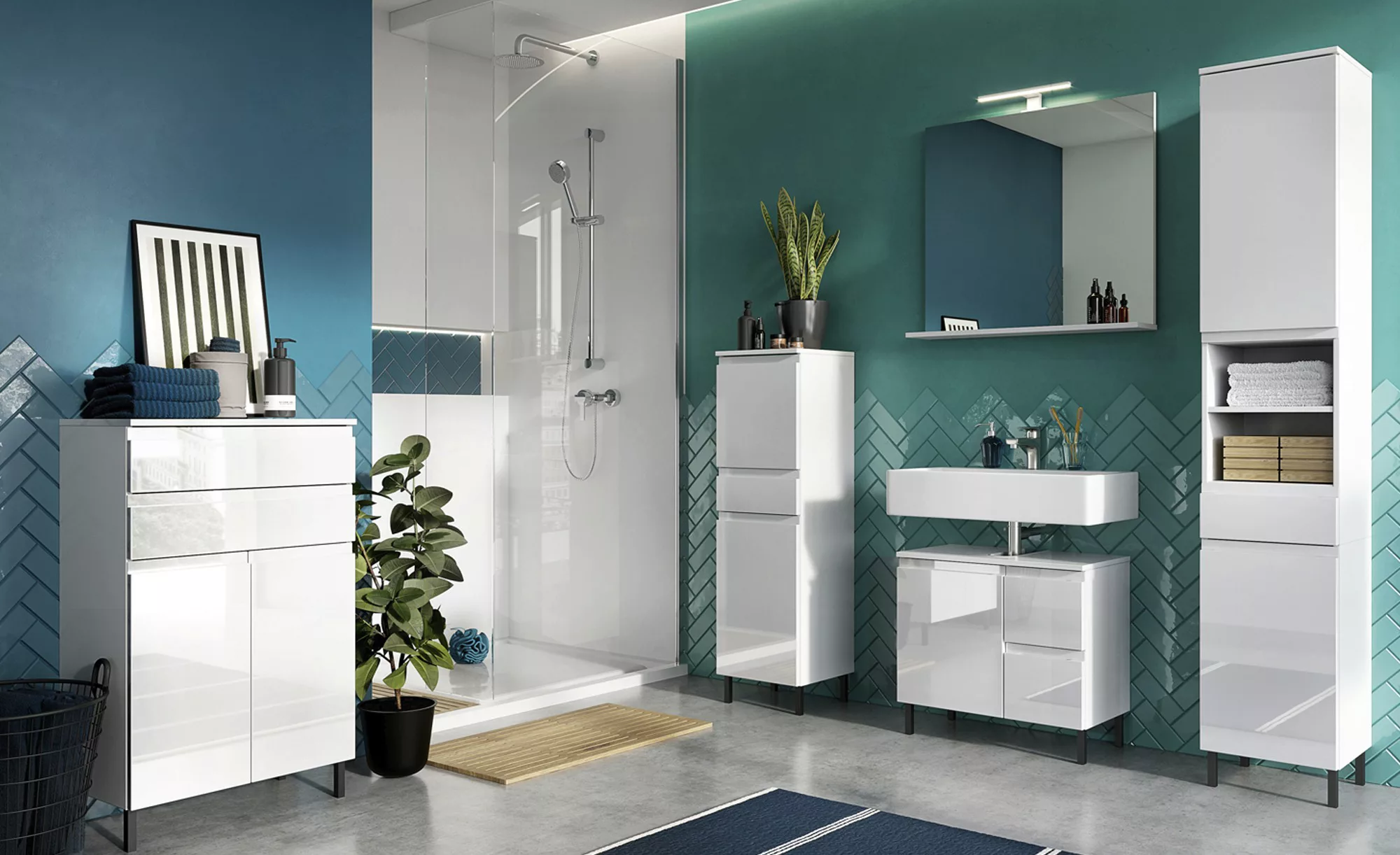 GERMANIA Waschbeckenunterschrank "Scantic", Breite 60 cm, Badezimmerschrank günstig online kaufen