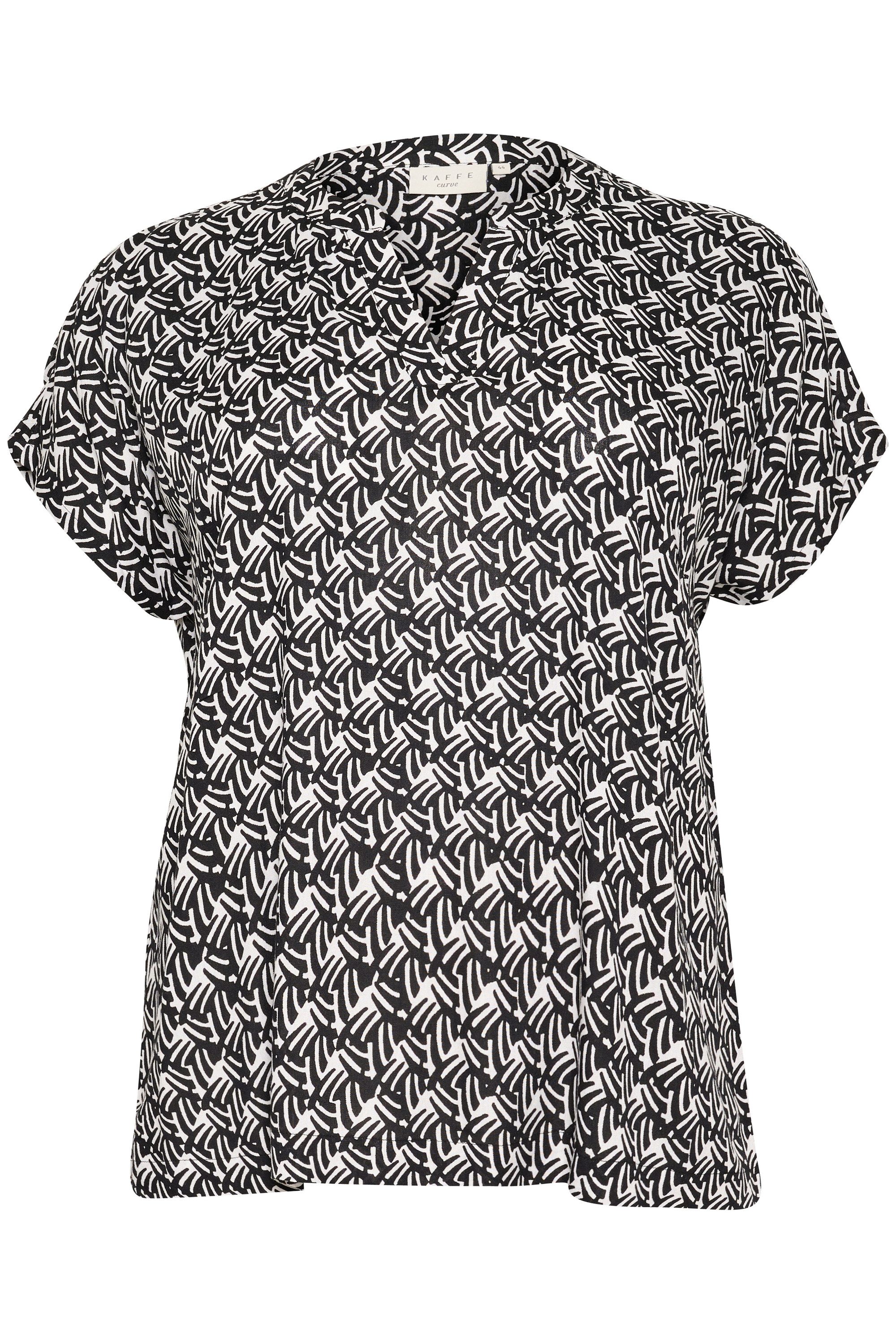 KAFFE Curve Kurzarmbluse Kurzarm-Bluse KCanny Große günstig online kaufen
