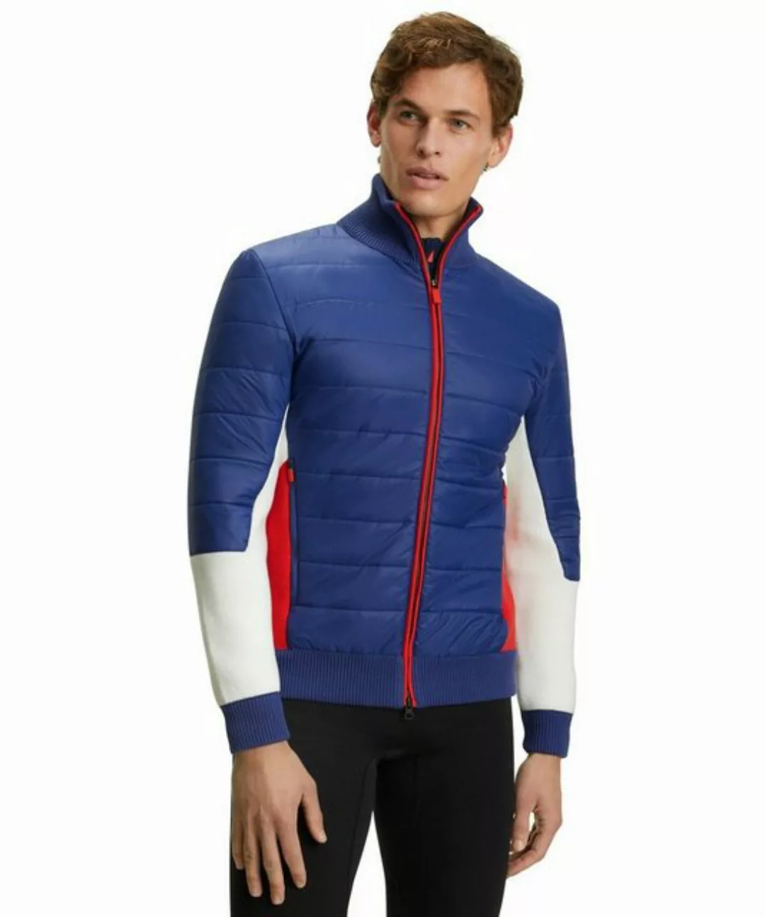 FALKE Herren Cardigan Stehkragen, L, Blau, Baumwolle, 38361-654204 günstig online kaufen