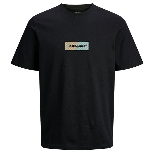 Jack & Jones Rundhalsshirt Jack&Jones XXL T-Shirt schwarz JORBRONX RECTANGL günstig online kaufen