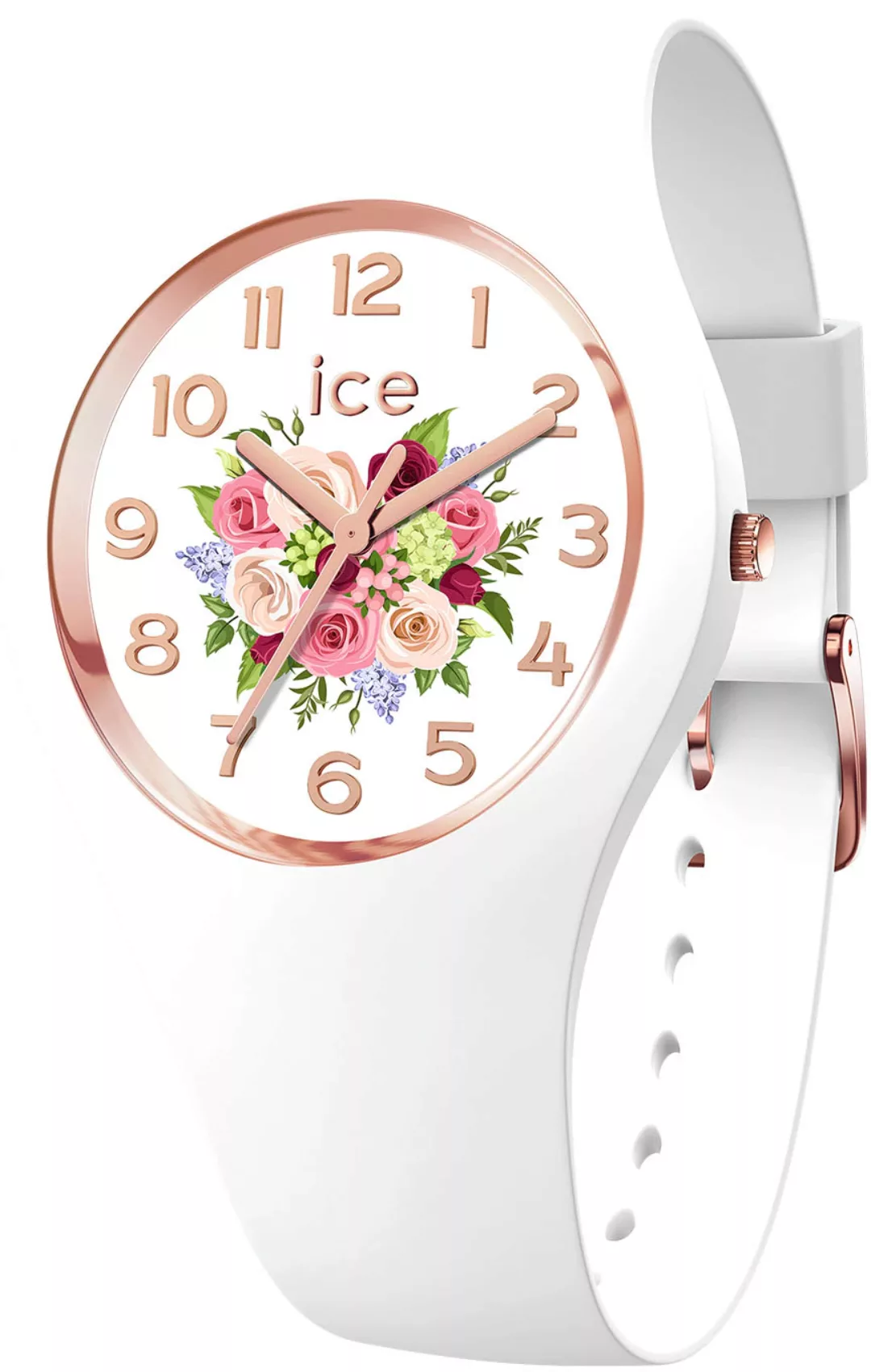 ice-watch Quarzuhr "ICE flower - White bouquet - Medium - 3H, 021742" günstig online kaufen