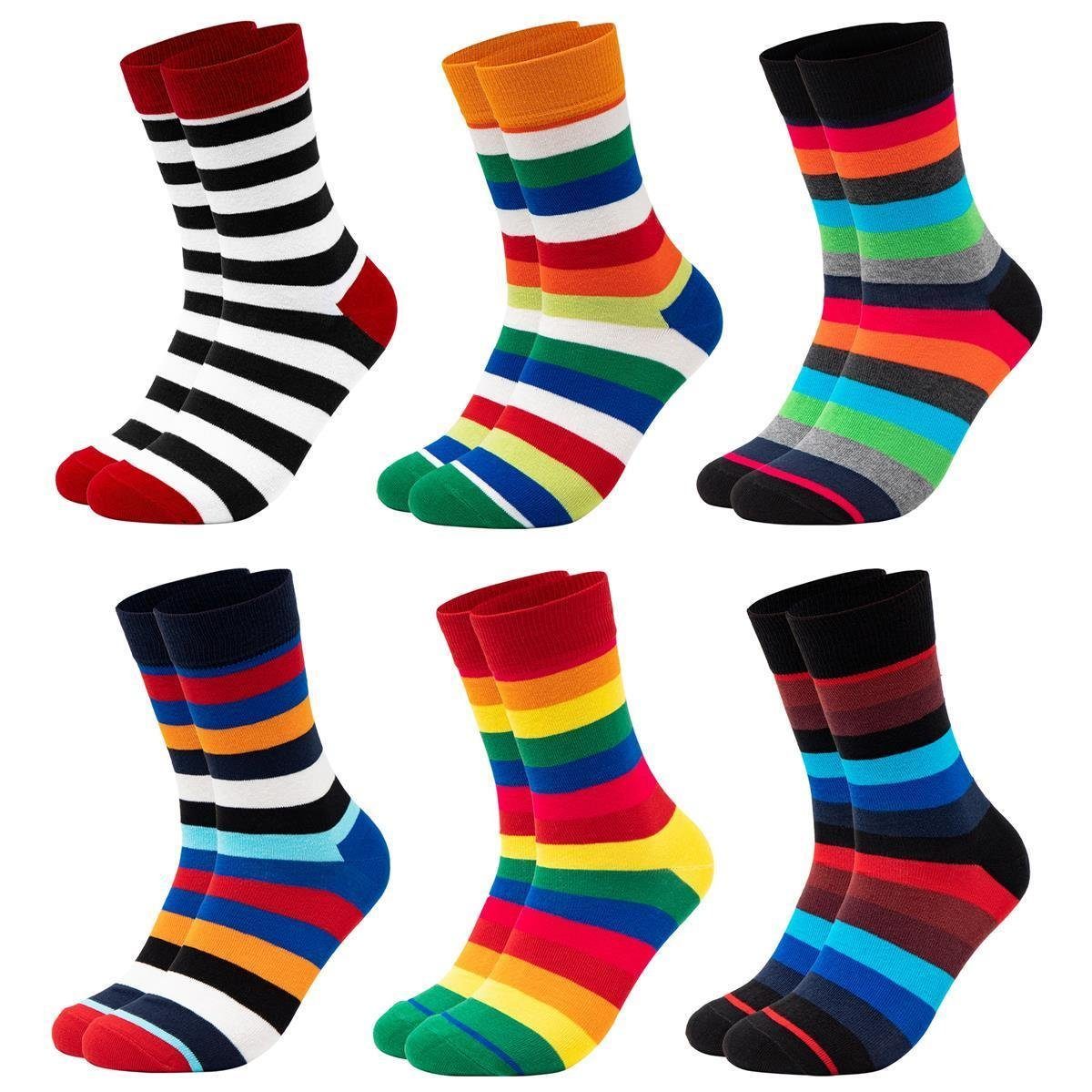OCCULTO Basicsocken Herren Bunte Socken 6er günstig online kaufen
