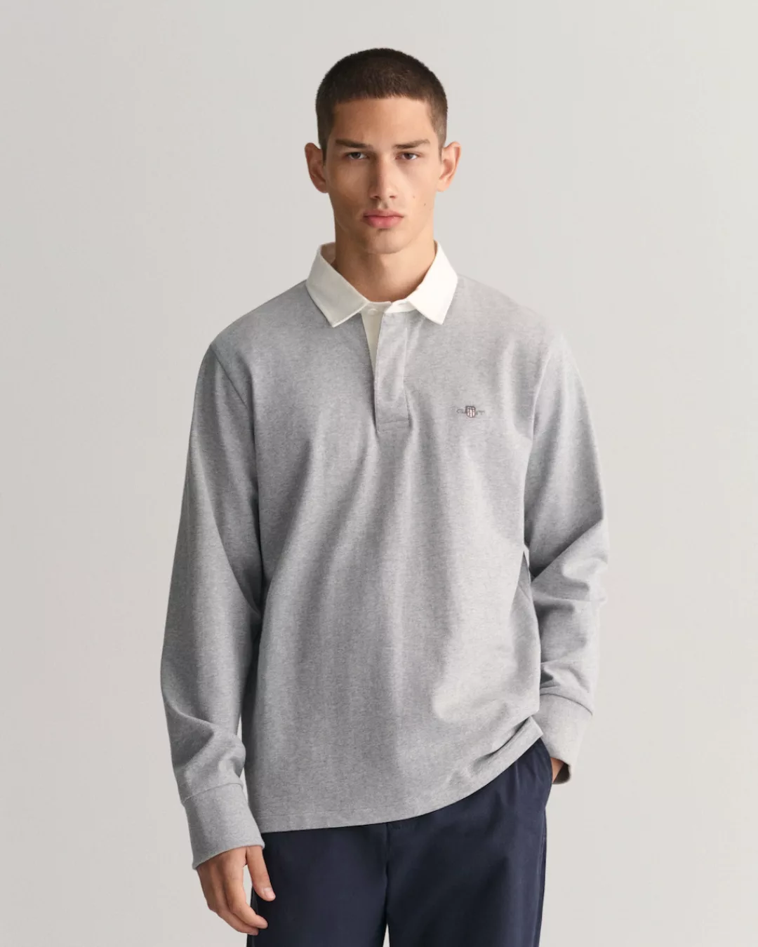 Gant Rugbyshirt "REG SHIELD HEAVY RUGGER", mit Logostickerei auf der Brust günstig online kaufen