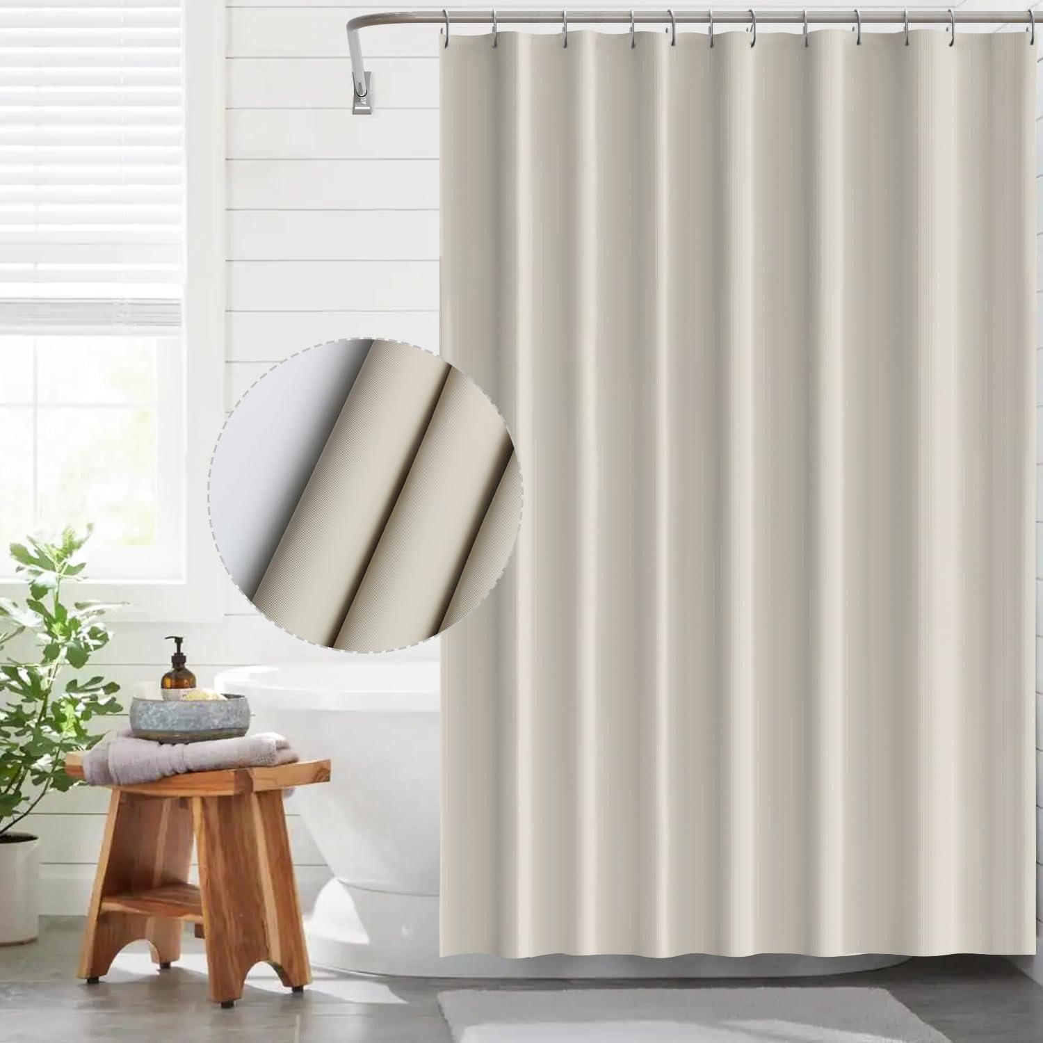 Funria Duschvorhang Duschvorhang Beige 120x200 cm günstig online kaufen