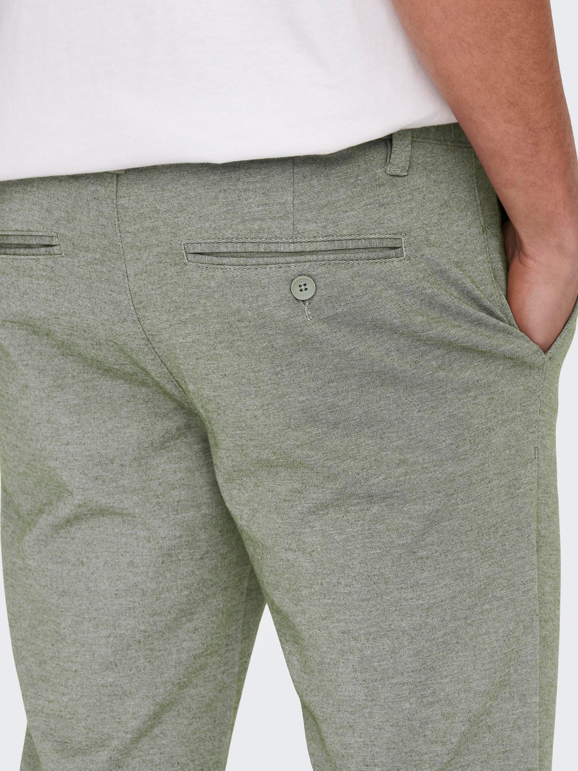 Only & Sons Herren Chino Hose ONSMARK 0209 - Slim Fit - Olive günstig online kaufen