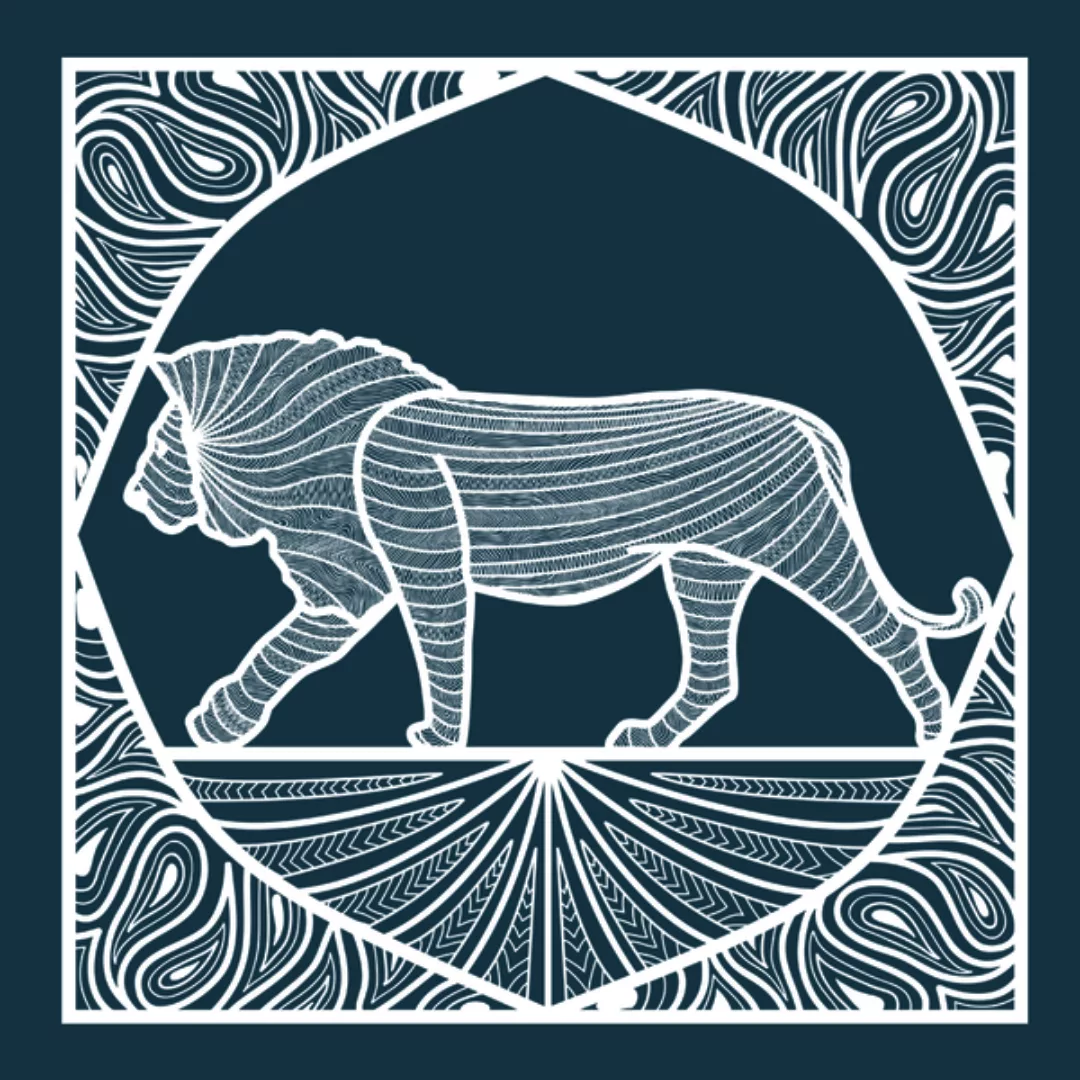 Ornate Lion - Männershirt Aus Biobaumwolle günstig online kaufen