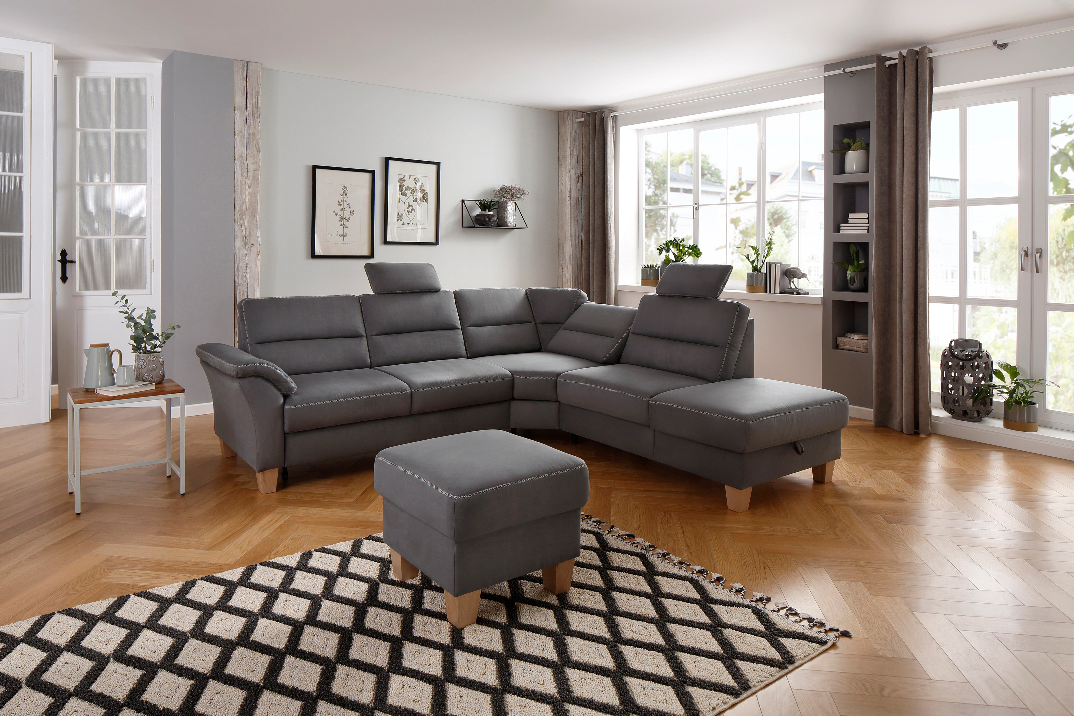Home affaire Ecksofa "Soleo L-Form", komfortabel durch Trapezecke mit Relax günstig online kaufen