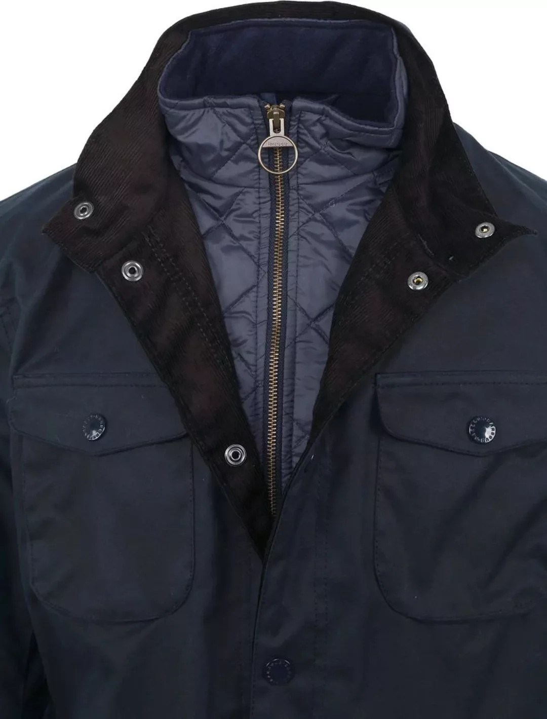 Barbour Wachsjacke Ogston Dunkelblau  - Größe XL günstig online kaufen