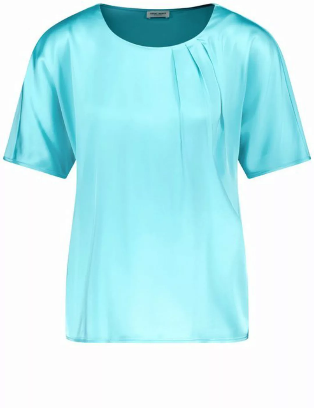 GERRY WEBER Kurzarmshirt Fließendes Blusenshirt mit Material-Patch günstig online kaufen