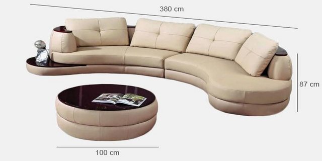 JVmoebel Ecksofa Designer Sofa Wohnlandschaft Couch Polster Eckcouch Sitz G günstig online kaufen