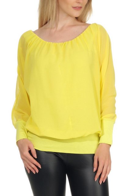 malito more than fashion Chiffonbluse 6291 mit Carmenausschnitt, Einheitsgr günstig online kaufen