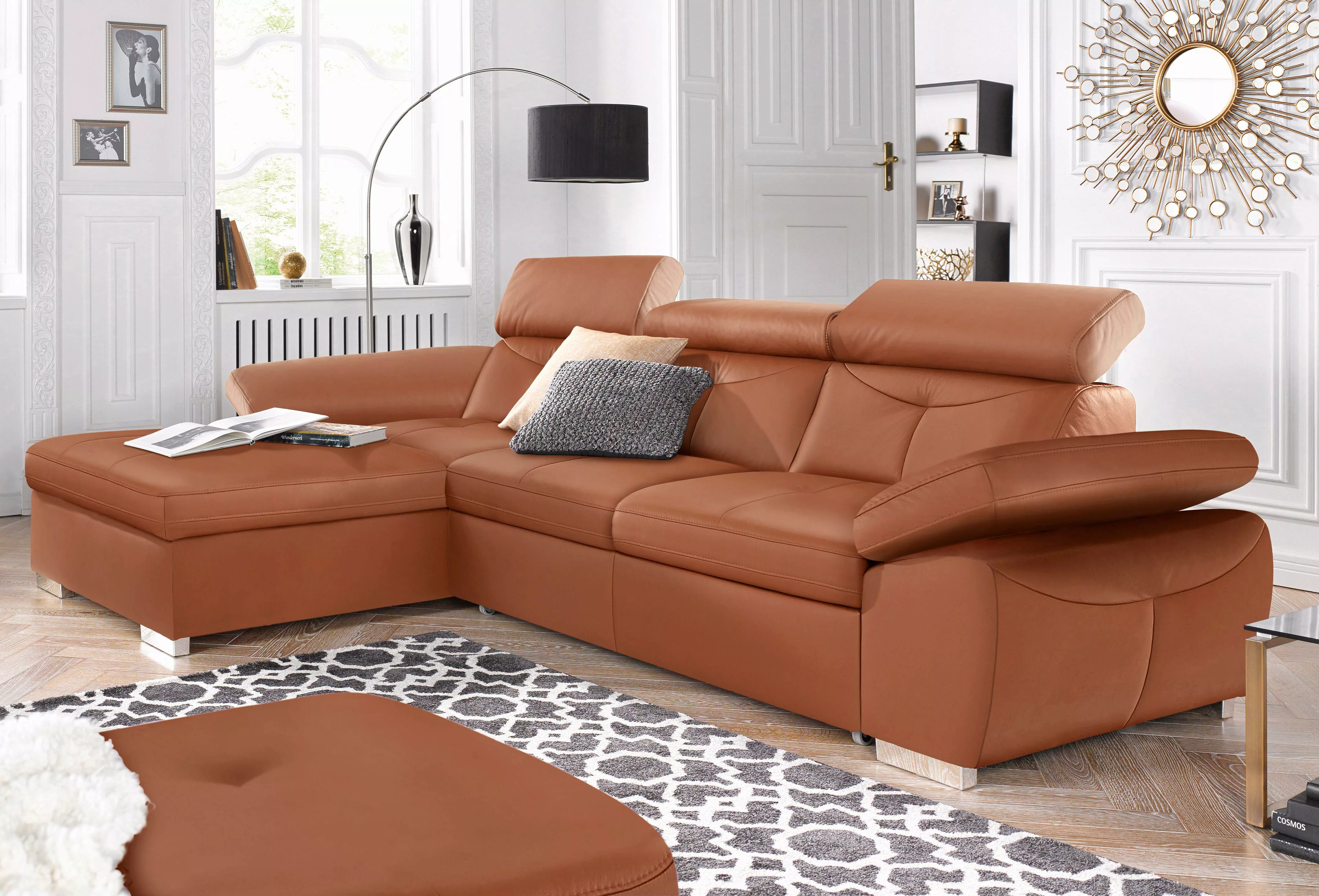 exxpo - sofa fashion Ecksofa »Spring, L-Form«, wahlweise mit Bettfunktion u günstig online kaufen