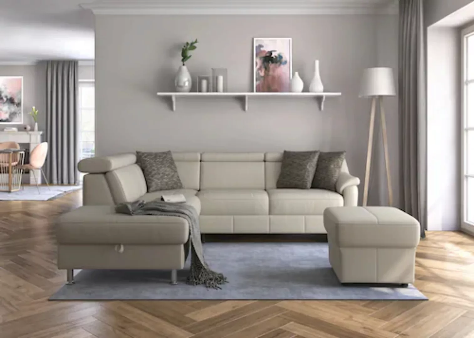 sit&more Ecksofa »Freetown L-Form«, inklusive Kopfteilverstellung und komfo günstig online kaufen