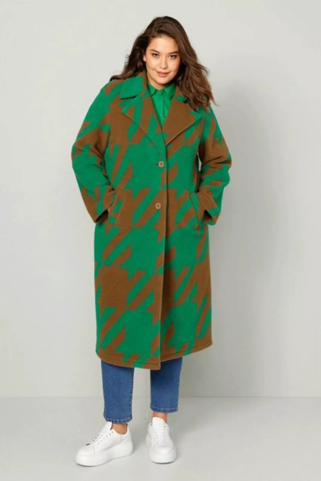 Angel of Style Outdoorjacke Kurzmantel oversized Color-Hahnentritt Revers günstig online kaufen