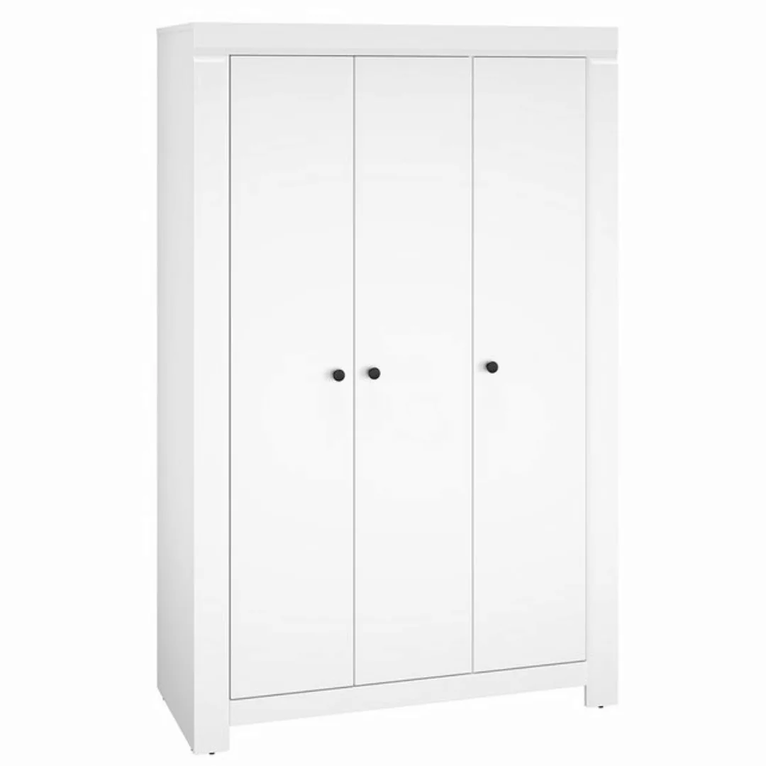 Lomadox Drehtürenschrank LANA-131 Kleiderschrank in weiß, 3-türig, ca. 127x günstig online kaufen