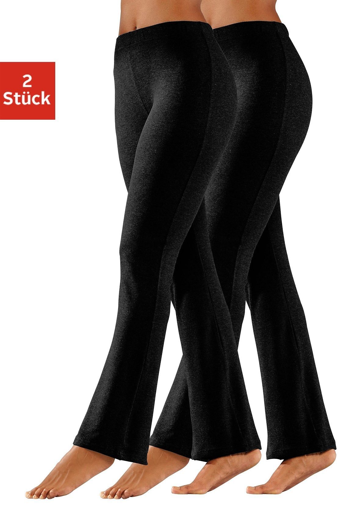 Vivance active Jazzpants, (2er-Pack), mit leicht ausgestelltem Bein, Lounge günstig online kaufen