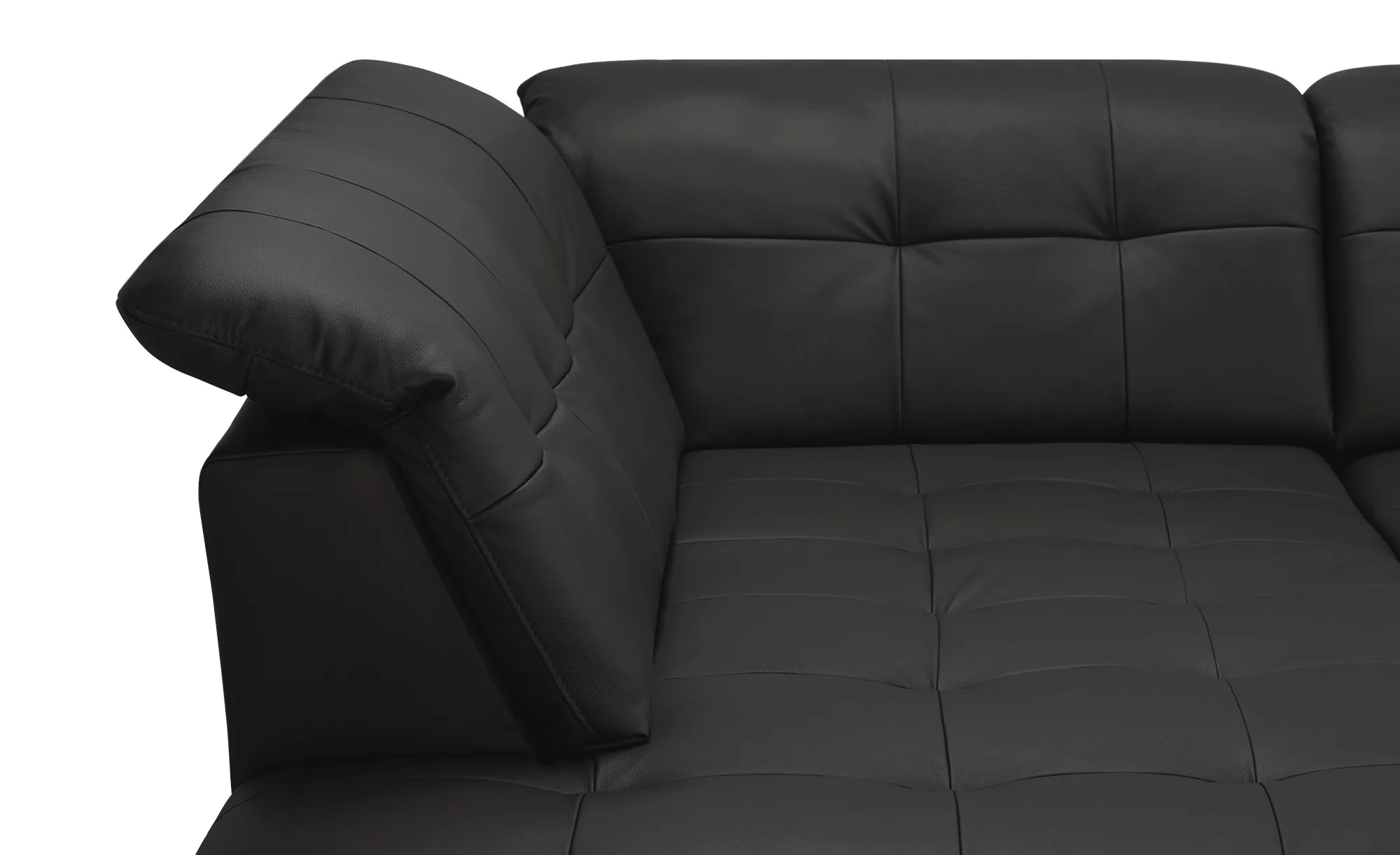 Lounge Collection Wohnlandschaft Leder  Jona ¦ schwarz ¦ Maße (cm): B: 368 günstig online kaufen