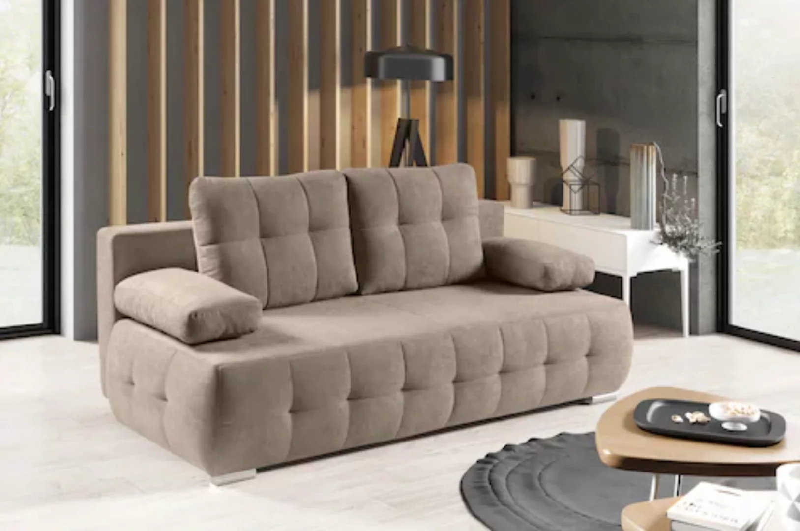 WERK2 Schlafsofa »Indigo«, 2-Sitzer Sofa und Schlafcouch mit Federkern & Be günstig online kaufen