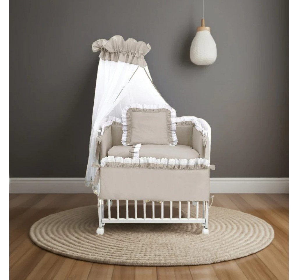 Babyhafen Beistellbett Baby 3in1 Babybett Komplettbett Royal Beige, Spitze- günstig online kaufen