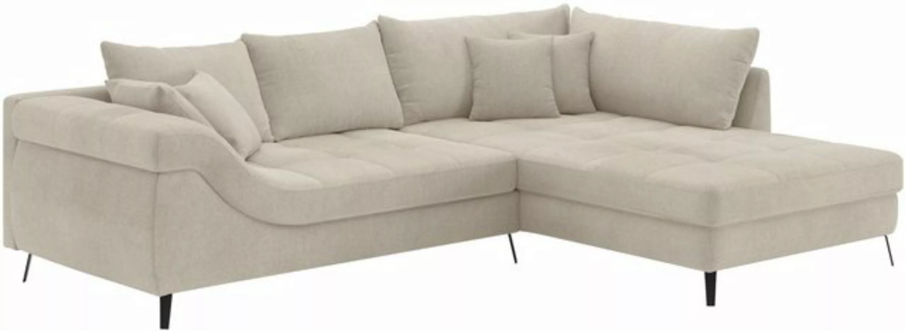 INOSIGN Ecksofa "Portofino, L-Form", Mit Kaltschaumpolsterung, bis 140 kg b günstig online kaufen