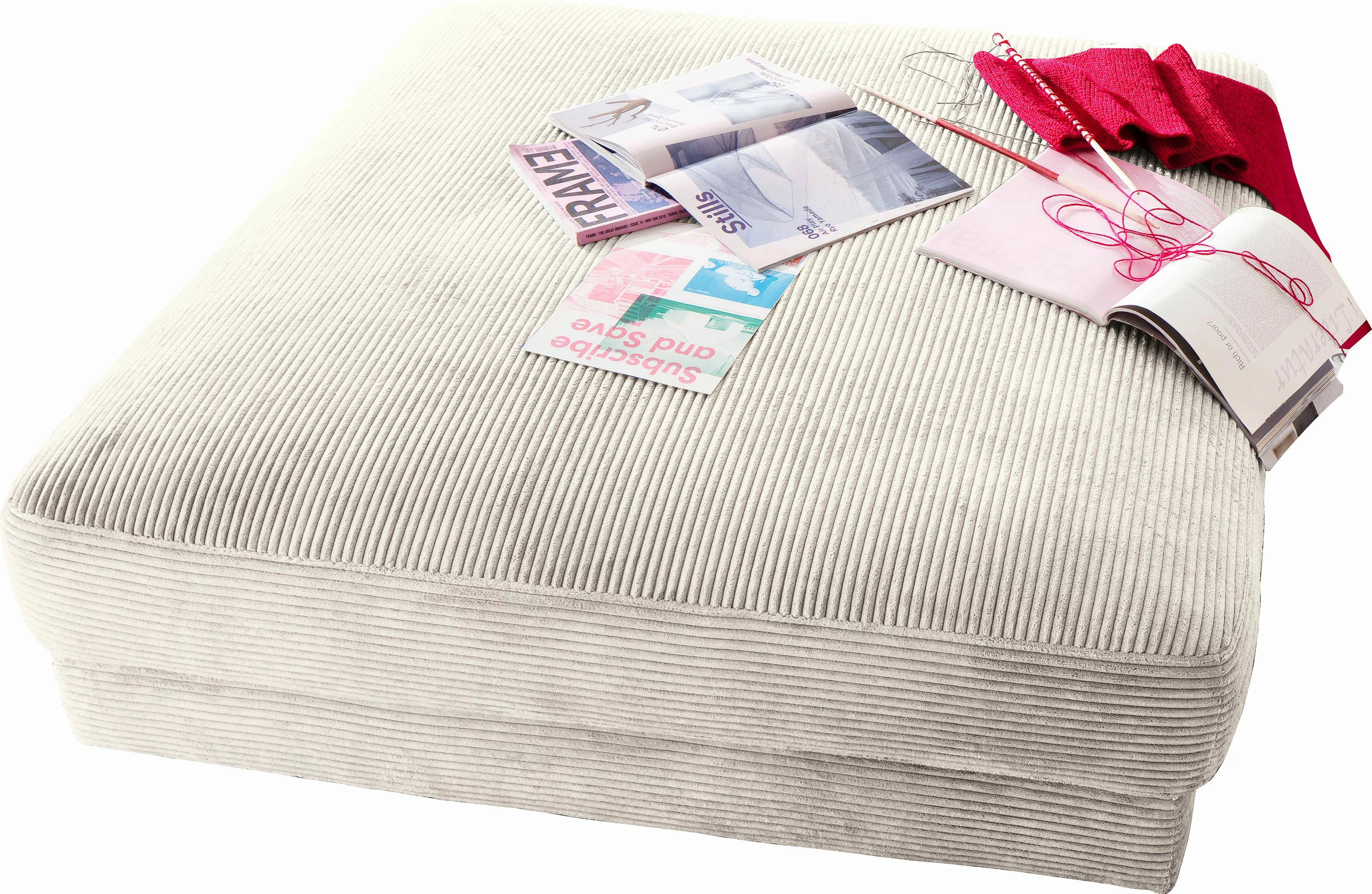 Places of Style Hocker "Enisa", passend zum "Enisa"-Sofa, Bezug in Cord günstig online kaufen