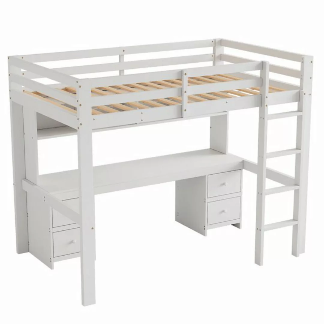 Gotagee Kinderbett 90x200cm Hochbett Gästebett Treppe Jugendbett Funktionsb günstig online kaufen