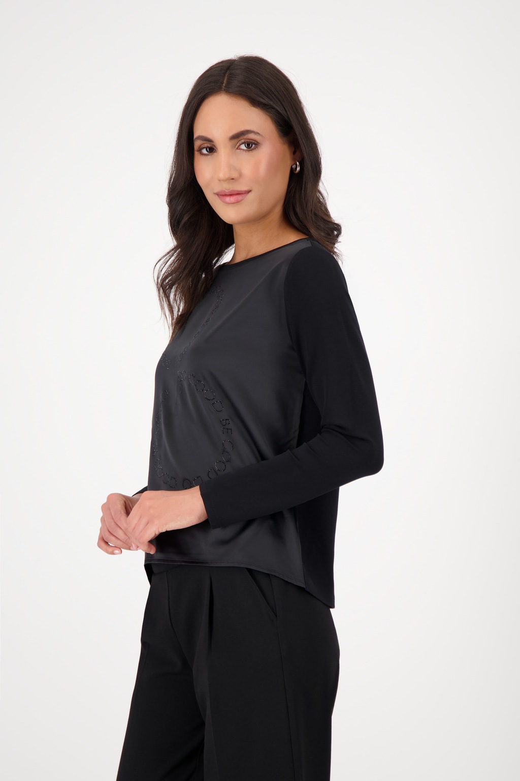Monari Schlupfbluse, mit Folienglanzdruck günstig online kaufen
