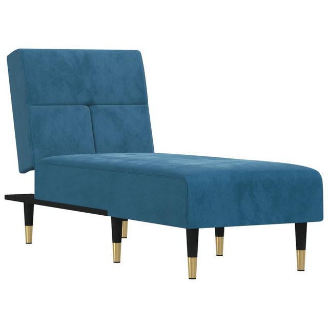 vidaXL Chaiselongue Chaiselongue Blau Samt, 1 Teile günstig online kaufen