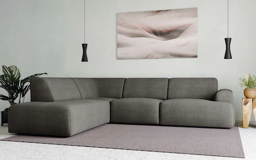 andas Ecksofa "Linkka", L-Form, in einem weichen Chenille-Stoff, mit Wellen günstig online kaufen