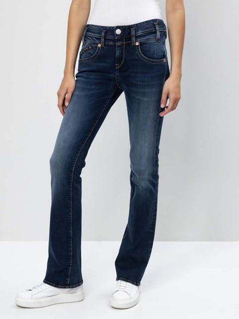 Herrlicher Bootcut-Jeans Pearl Cropped Reused Denim Offene Saumkante günstig online kaufen